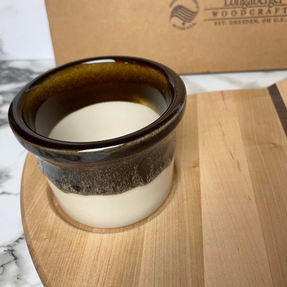 Longaberger American Craft Traditions Board Act-Cheese & Serving Crock - Picture 3 of 7